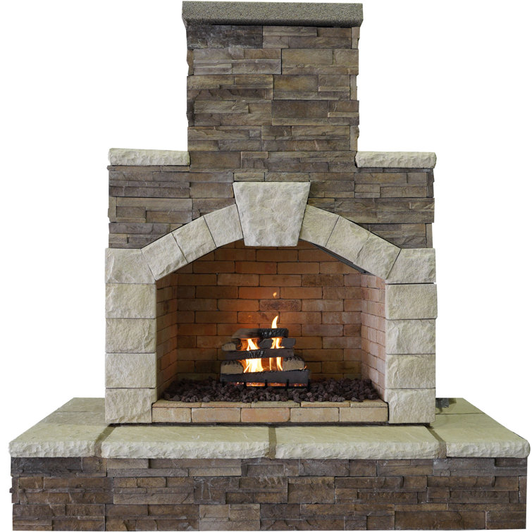 Cal Flame 78" H Propane Outdoor Fireplace Wayfair